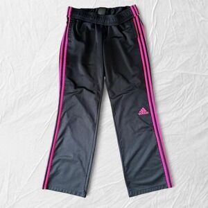 Adidas black & pink track pants